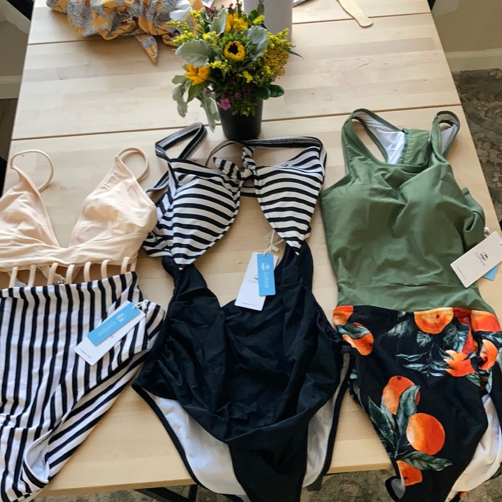 NWT Bundle of FIVE Cupshe one piece swimsuits!
